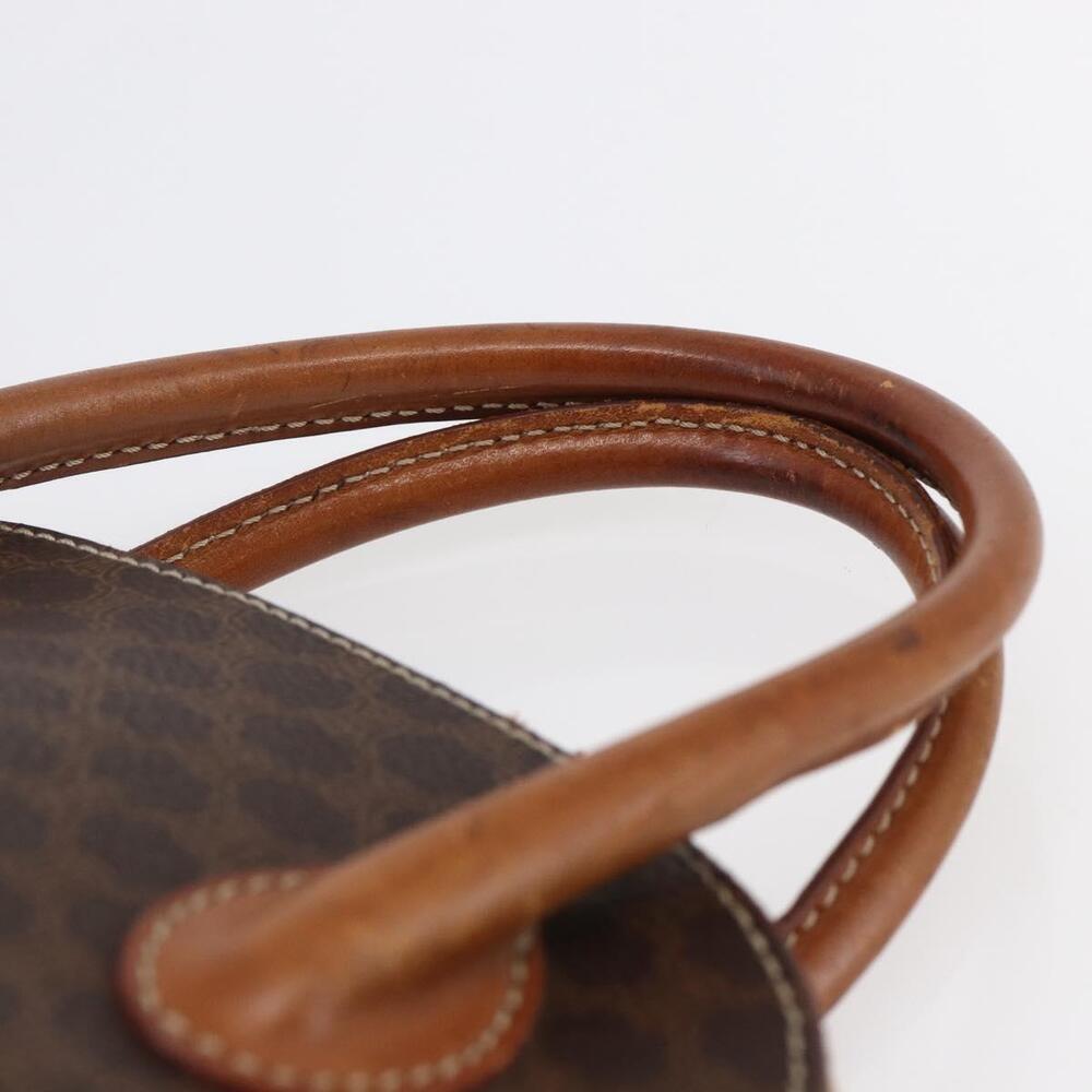 CELINE Macadam Canvas Hand Bag PVC Leather Brown Auth ki6076 - Picture 8 of 16